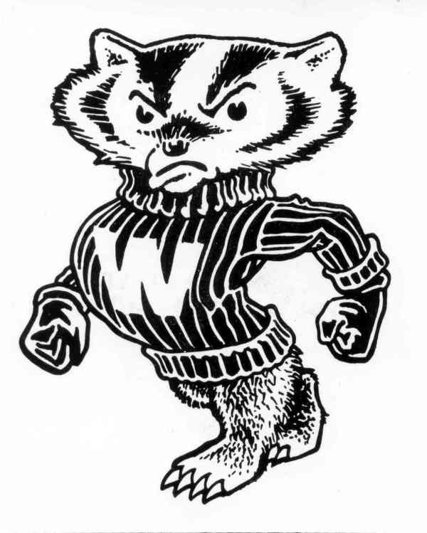 600x749 Bucky Badger Coloring Pages