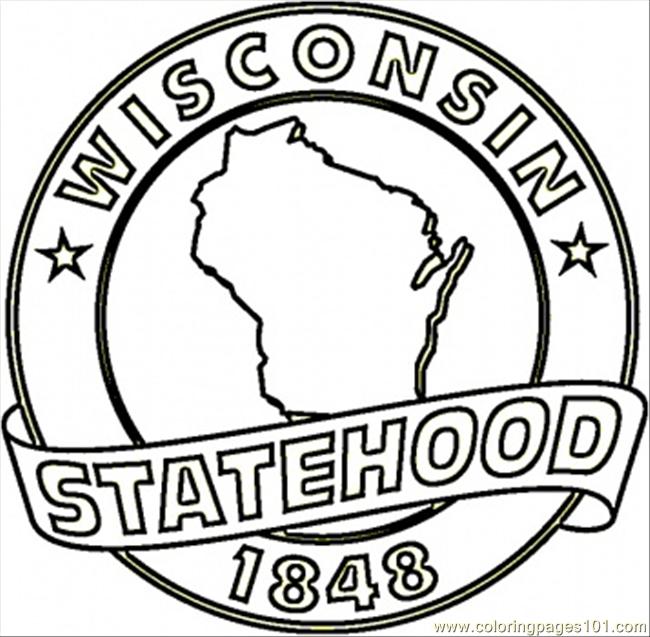650x637 Wisconsin Coloring Pages