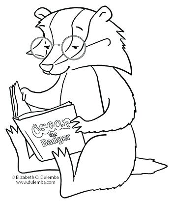 350x413 Badger Coloring Page In His Room Coloring Page Coloring Page