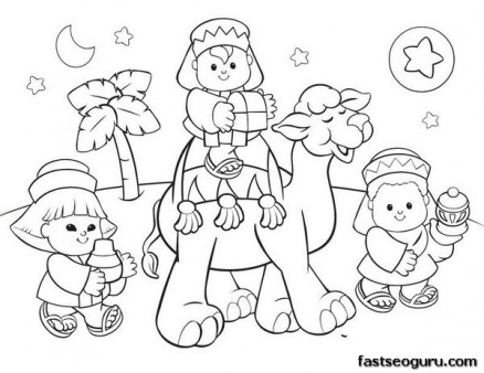 Free Printable Coloring Christmas Picture Of Wise Men 438x338 Free Printable Coloring Christmas Picture Of Wise Men