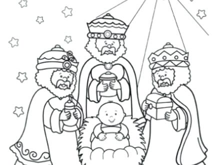 Three Wise Men Coloring Page 440x330 Three Wise Men Coloring Page
