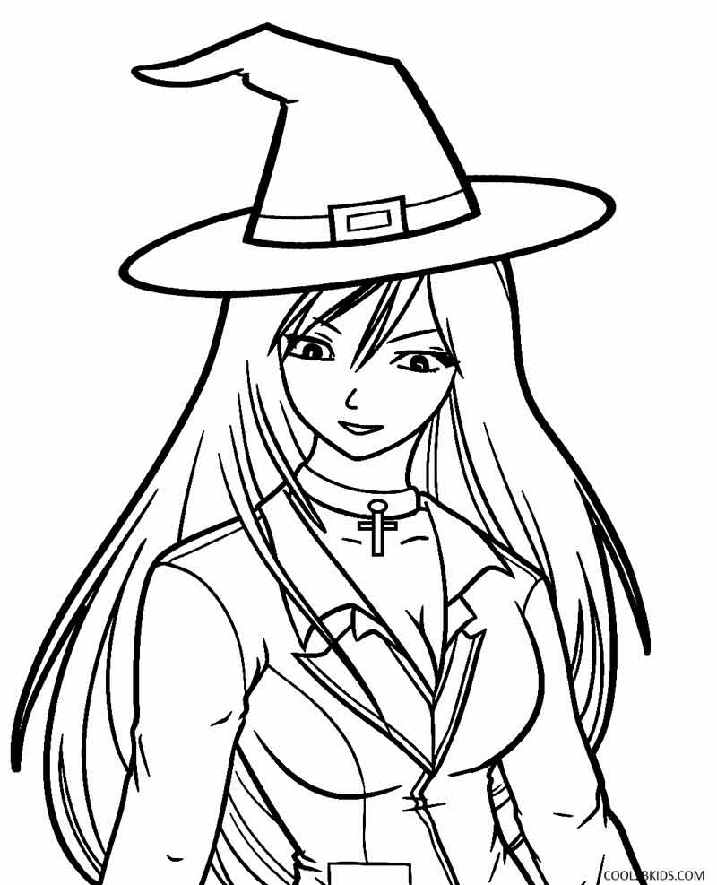 Free Printable Witch Coloring 3