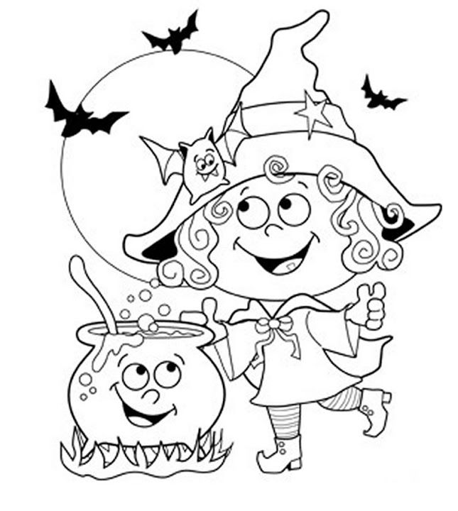 Witch Coloring Pages For Kids