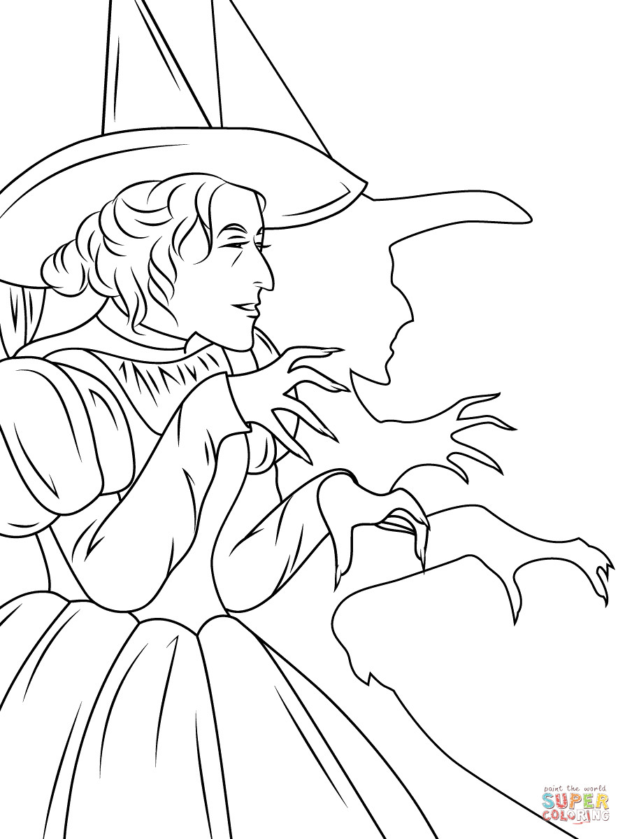 894x1199 Witch Coloring Page Wagashiya