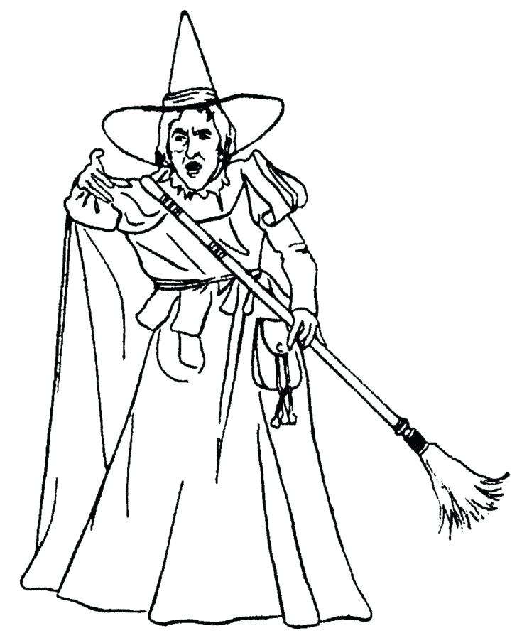 728x898 Witch Coloring Pages Witch Hat Coloring Pages Wicked Witch