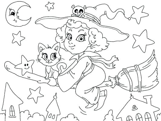 Witch Coloring Pages Preschool at GetColorings.com | Free printable ...