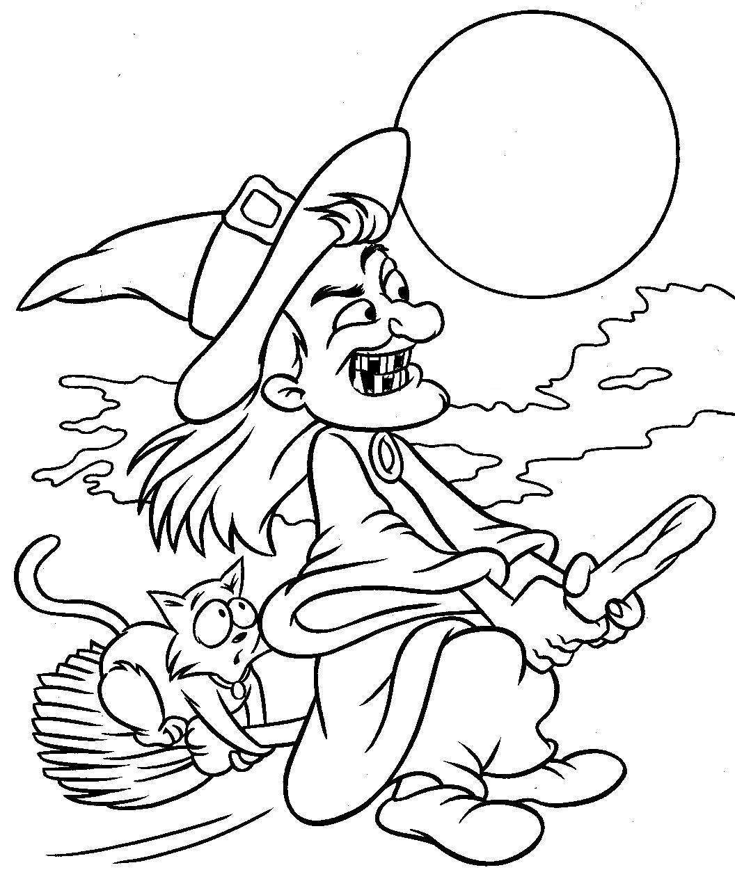 Witch Coloring Pages Printables