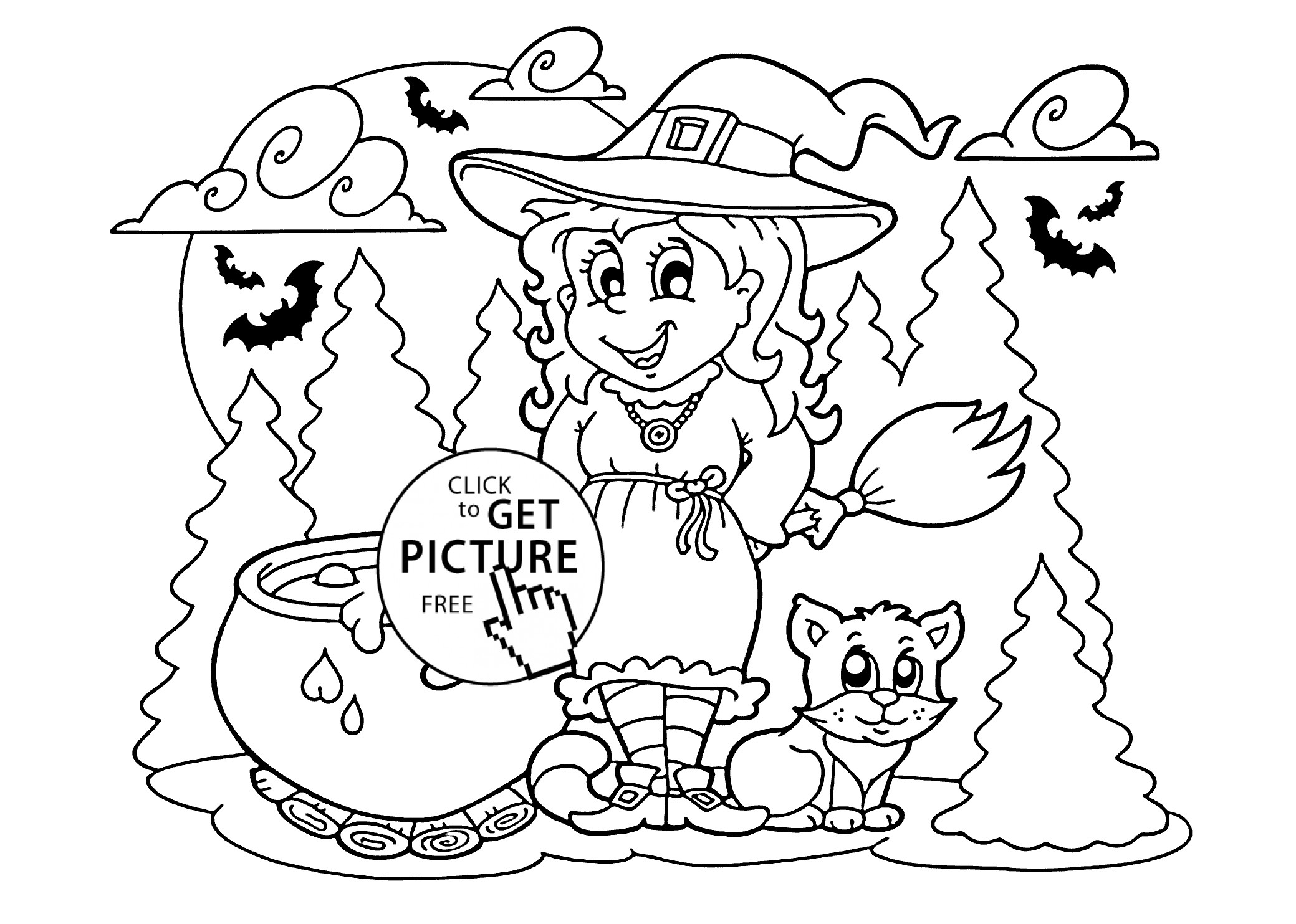 Incredible Halloween Witches Coloring Pages Printable 2079x1483 Incredible Halloween Witches Coloring Pages Printable