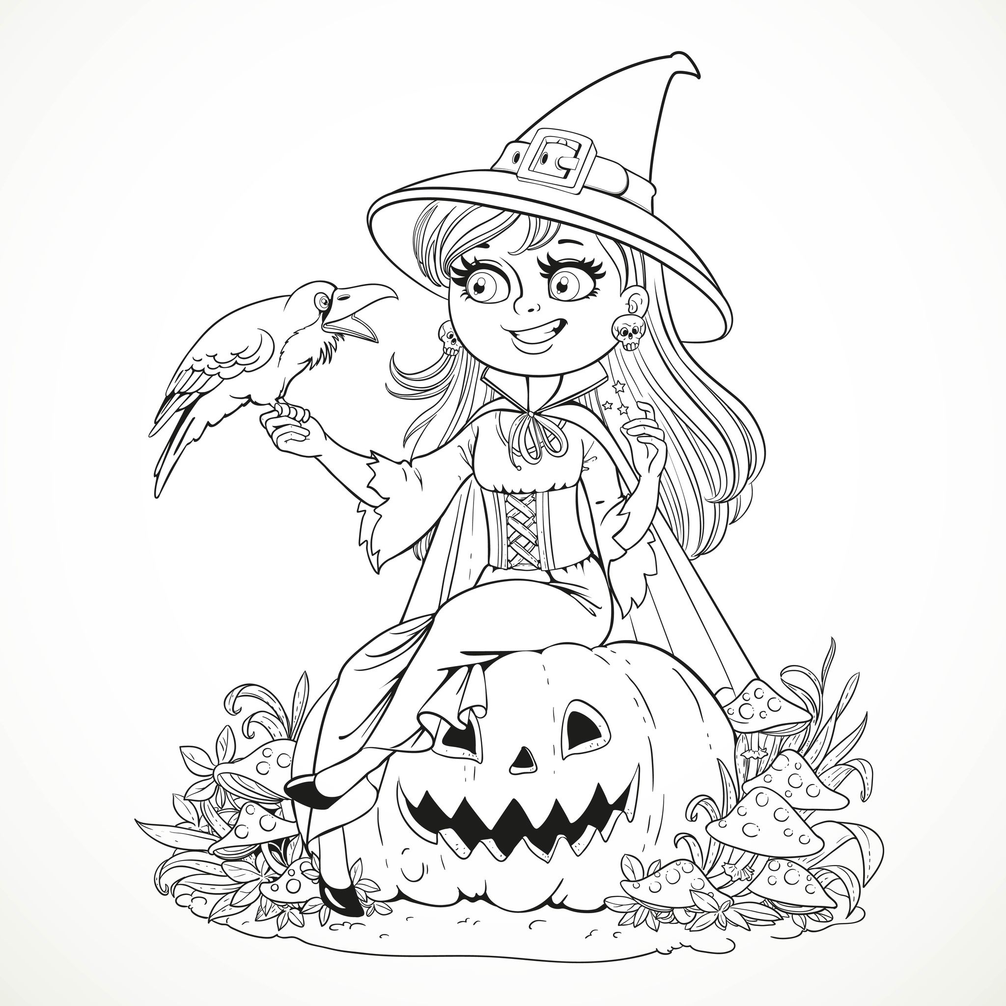 Witch Coloring Pages 2048x2048 Witch Coloring Pages