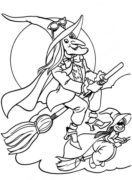 Free Witch Coloring Pages Flying Witches Halloween Coloring 513x700 Free Witch Coloring Pages Flying Witches Halloween Coloring