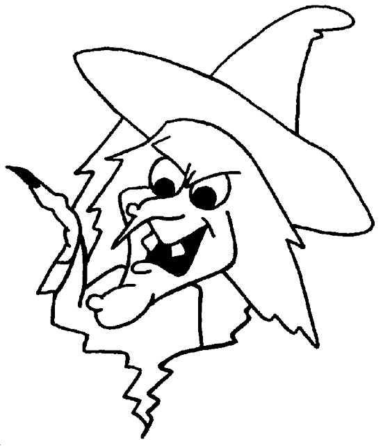 551x641 Halloween Witch Face Coloring Pages