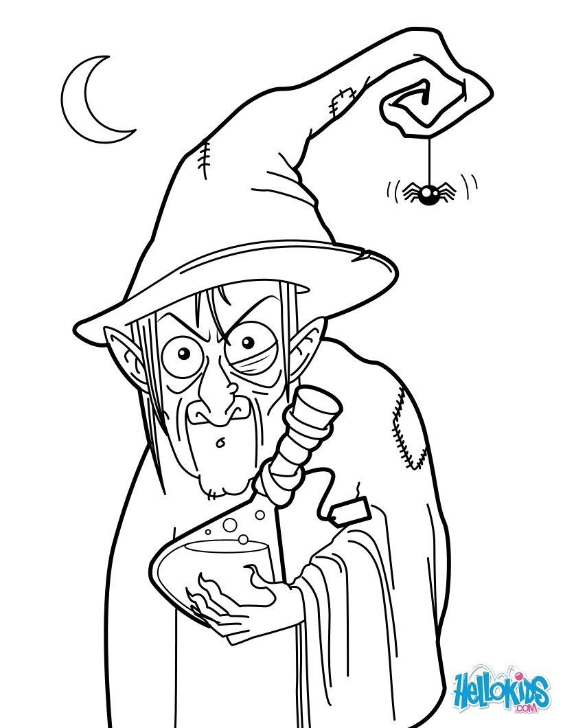 820x1060 Happy Witch Pictures To Color Free Coloring Pages Printable Kids