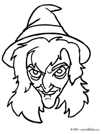 364x470 Scary Witch Face Coloring Page Leisa's New Life