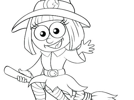 440x330 Witch Coloring Pages Witch Face Coloring Pages Cute Witch Coloring