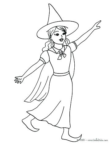363x470 Coloring Pages Witches Hat