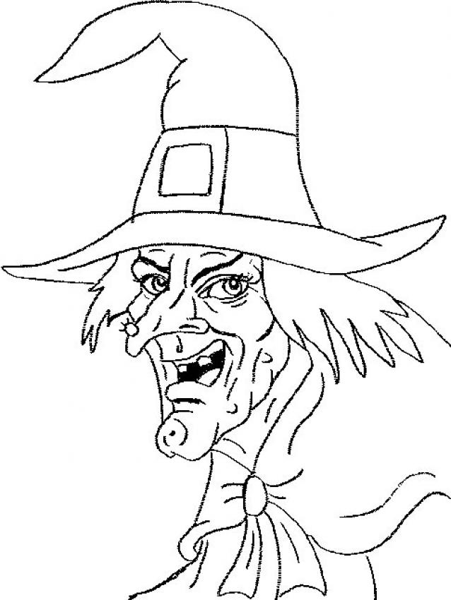 638x850 Beautiful Sorceress Face Coloring Pages