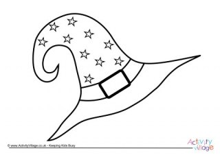 Witches Hat Coloring Pages 320x226 Witches Hat Coloring Pages