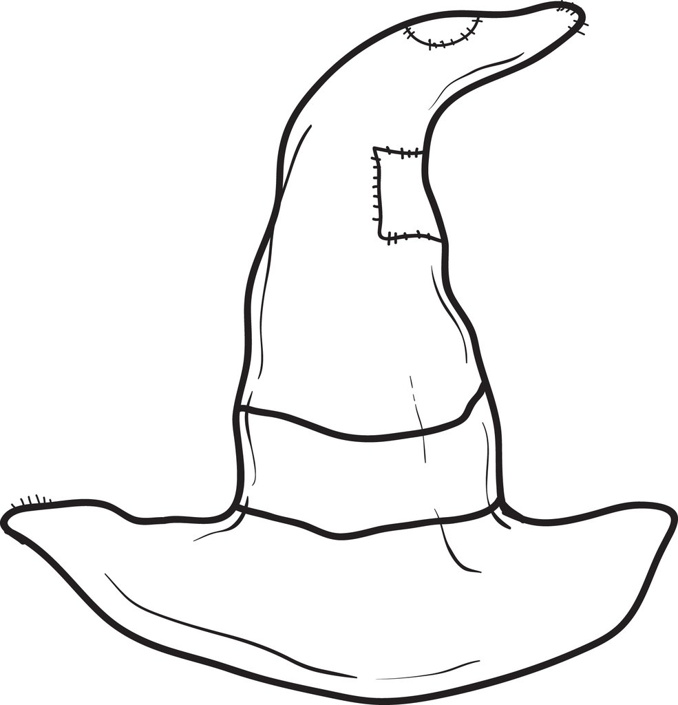 Free Printable Halloween Witch Hat Coloring Page For Kids Supplyme 985x1024 Free Printable Halloween Witch Hat Coloring Page For Kids Supplyme