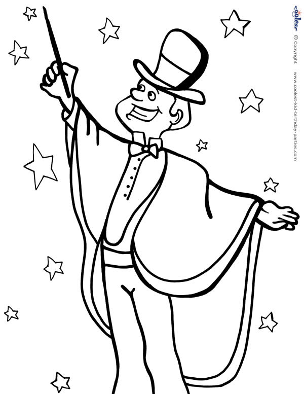 Magician Coloring Pages 600x777 Magician Coloring Pages