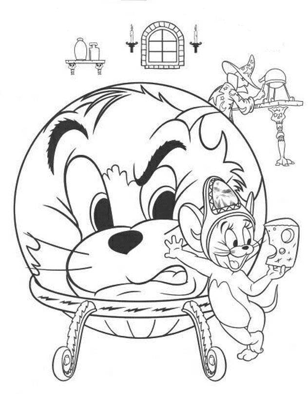 Tom And Jerry With A Wizard Coloring Page Animal Pages 632x824 Tom And Jerry With A Wizard Coloring Page Animal Pages