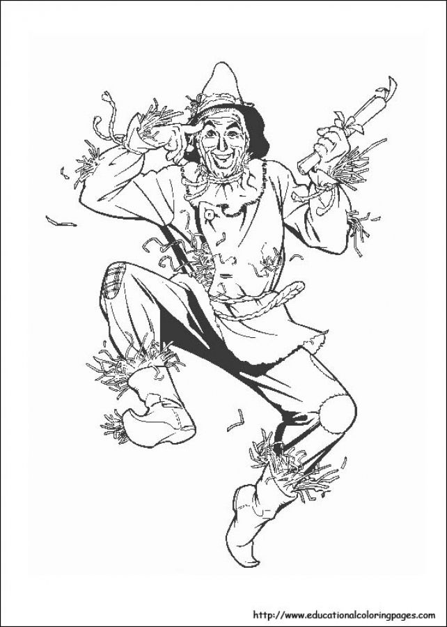 Scarecrow In Free Wizard Of Oz Printable Coloring Pages Fun 642x900 Scarecrow In Free Wizard Of Oz Printable Coloring Pages Fun