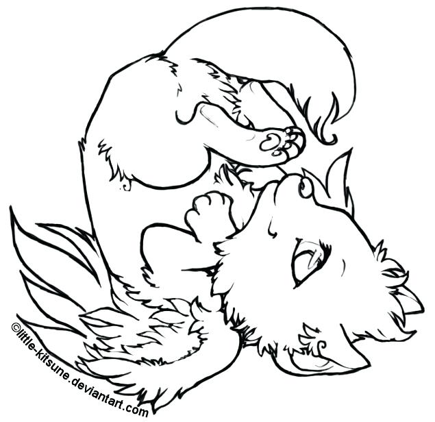 Wolf Pup Coloring Pages Winged Wolf Cub By Little Realistic Wolf 635x616 Wolf Pup Coloring Pages Winged Wolf Cub By Little Realistic Wolf