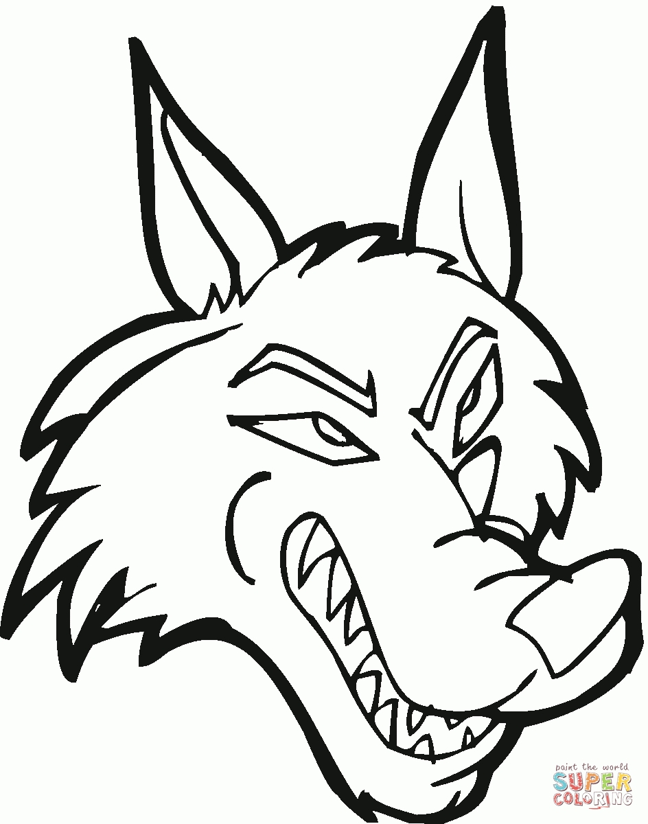 Wolf Cartoon Coloring Pages