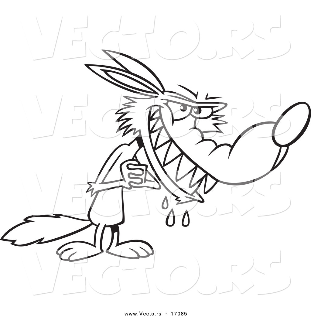 1024x1044 Vector Of A Cartoon Big Bad Wolf Drooling