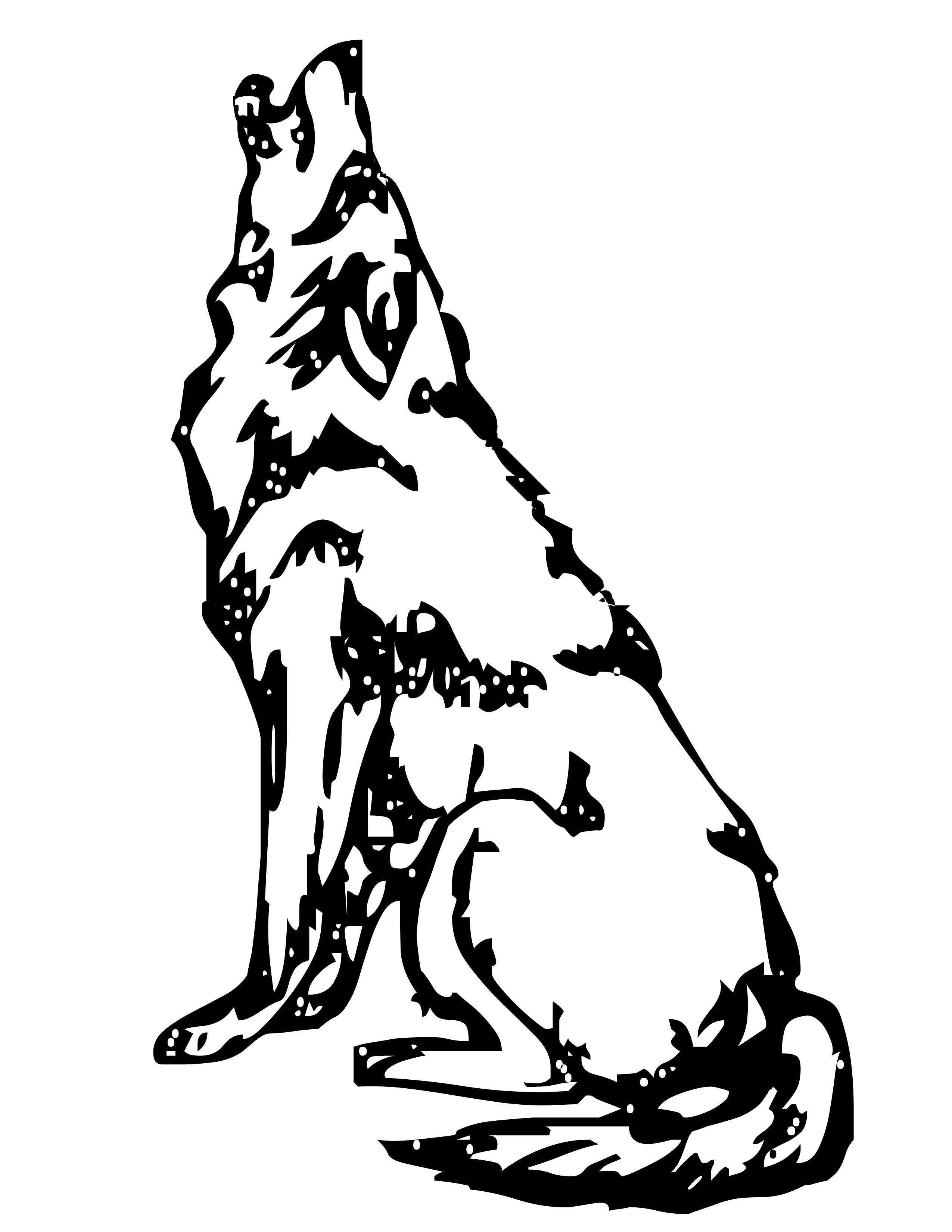 Wolf Howling 2550x3300 Wolf Howling