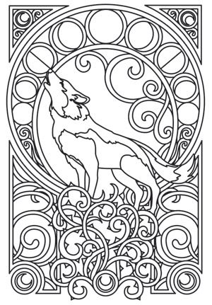 Arctic Wolf Clipart Coloring Page 300x431 Arctic Wolf Clipart Coloring Page