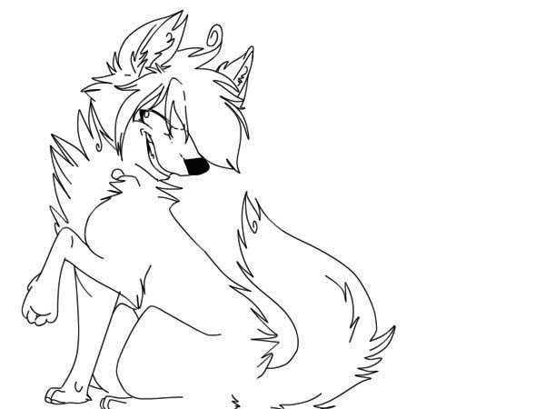Funny Wolf Coloring Page 600x450 Funny Wolf Coloring Page