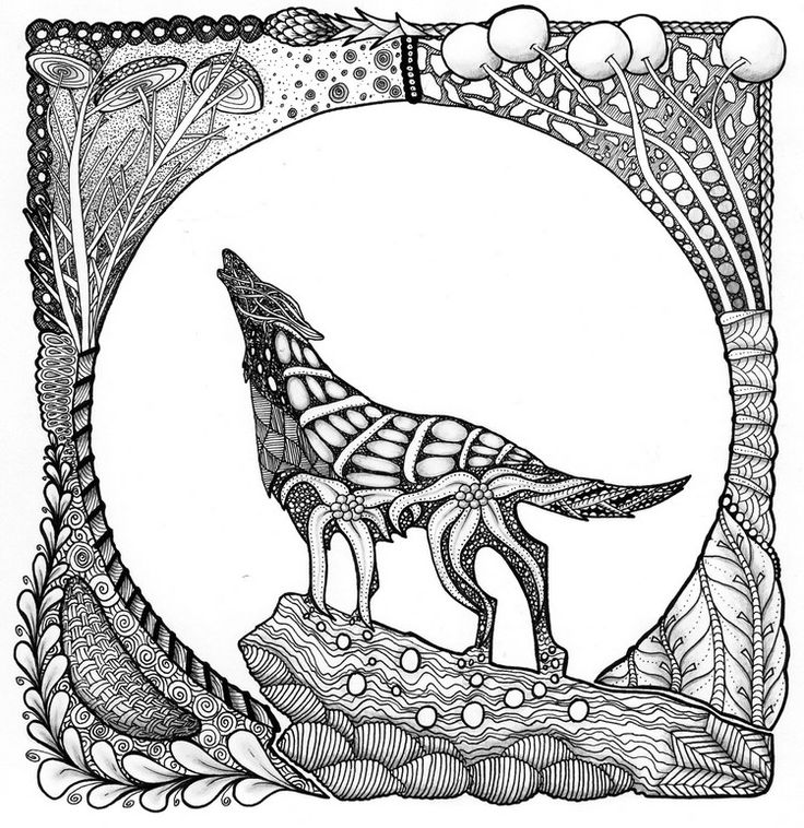 Wolf Coloring Pages For Adults 736x758 Wolf Coloring Pages For Adults