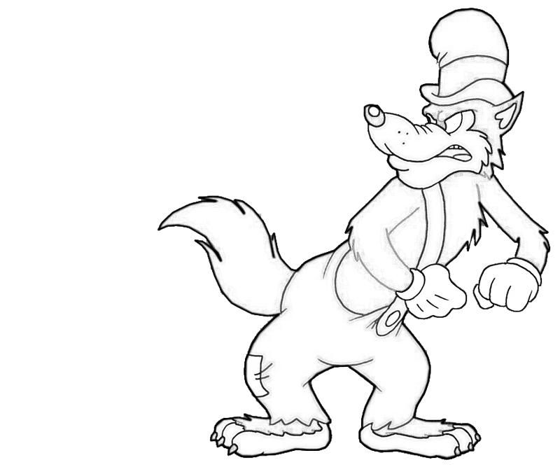 800x667 Big Bad Wolf Face Coloring Pages