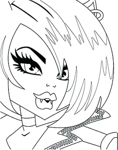 500x634 Clawdeen Wolf Coloring Page