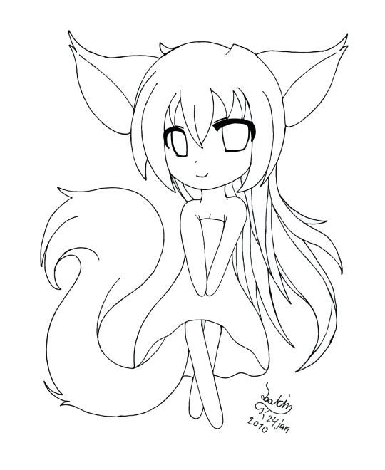 540x660 Anime Girl Coloring Pages Anime Wolf Girl Coloring Page Anime