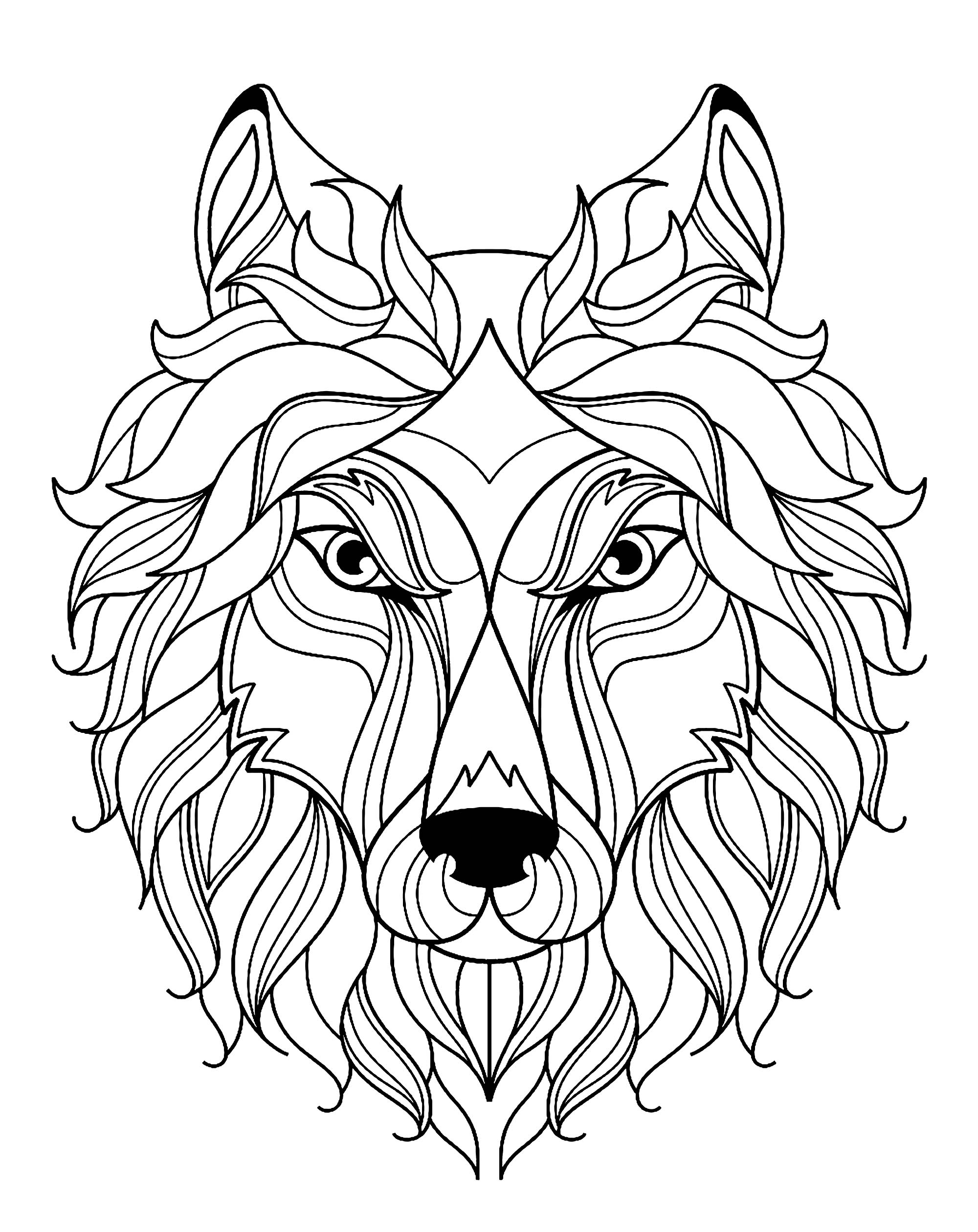 2000x2520 Big Wolf Head Simple
