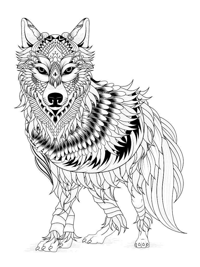 768x1024 Fresh Wolf Mandala Coloring Pages Collection Printable Coloring