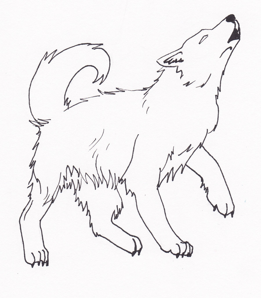 Wolf Howling At The Moon Coloring Pages at GetColorings.com | Free ...