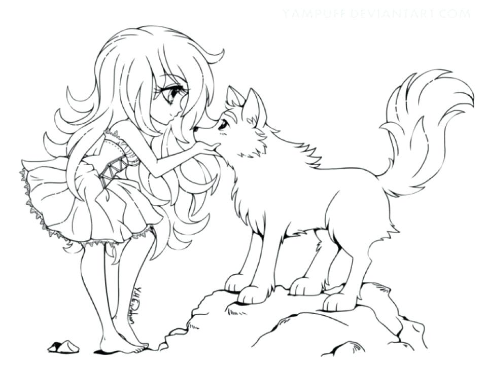 960x730 Coloring Pages Wolf Wolf Coloring Pages To Print Anime Wolf