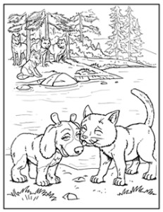 231x300 Wolf Pack Coloring Pages