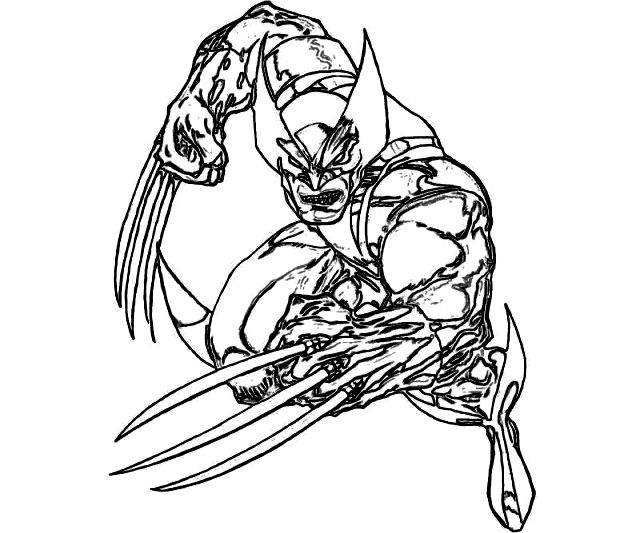 Wolverine Cartoon Coloring Pages at GetColorings.com | Free printable ...