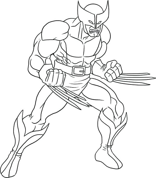 600x686 X Men Wolverine Coloring Page Coloring Cards X Men Wolverine