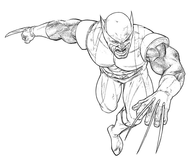 821x703 Wolverine Coloring Pages