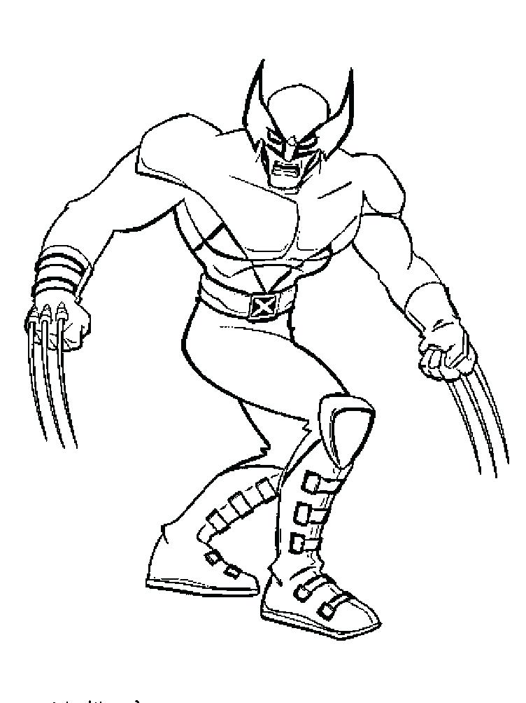 752x1004 X Man Wolverine Coloring Pages Xman Coloriage A Imprimer