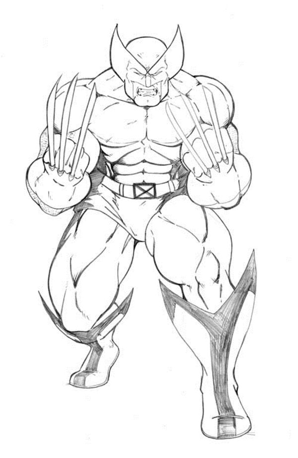 600x922 Free Printable Wolverine Coloring Pages For Kids