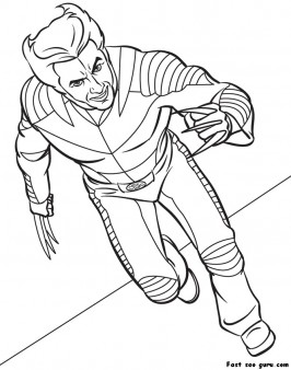 266x338 Printable Superhero X Man Wolverine Coloring Page