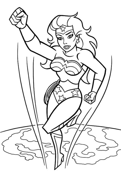 Wonder Woman Coloring Pages 500x710 Wonder Woman Coloring Pages