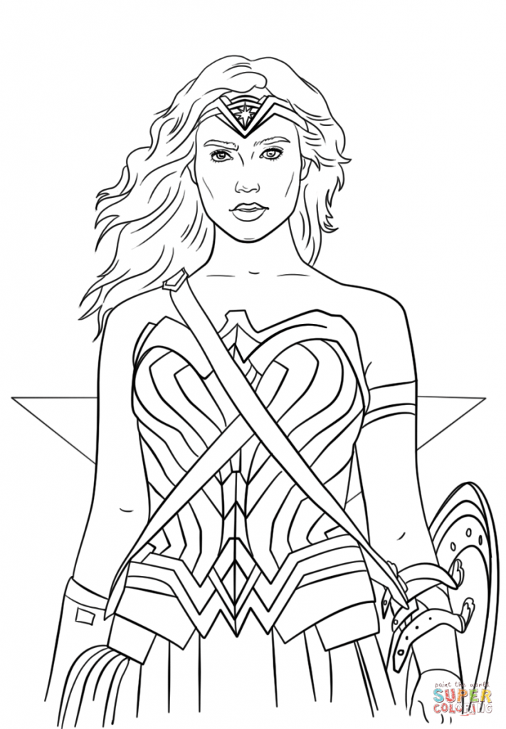 711x1024 Coloring Pages For Girls Wonder Woman Superhero Free Printable