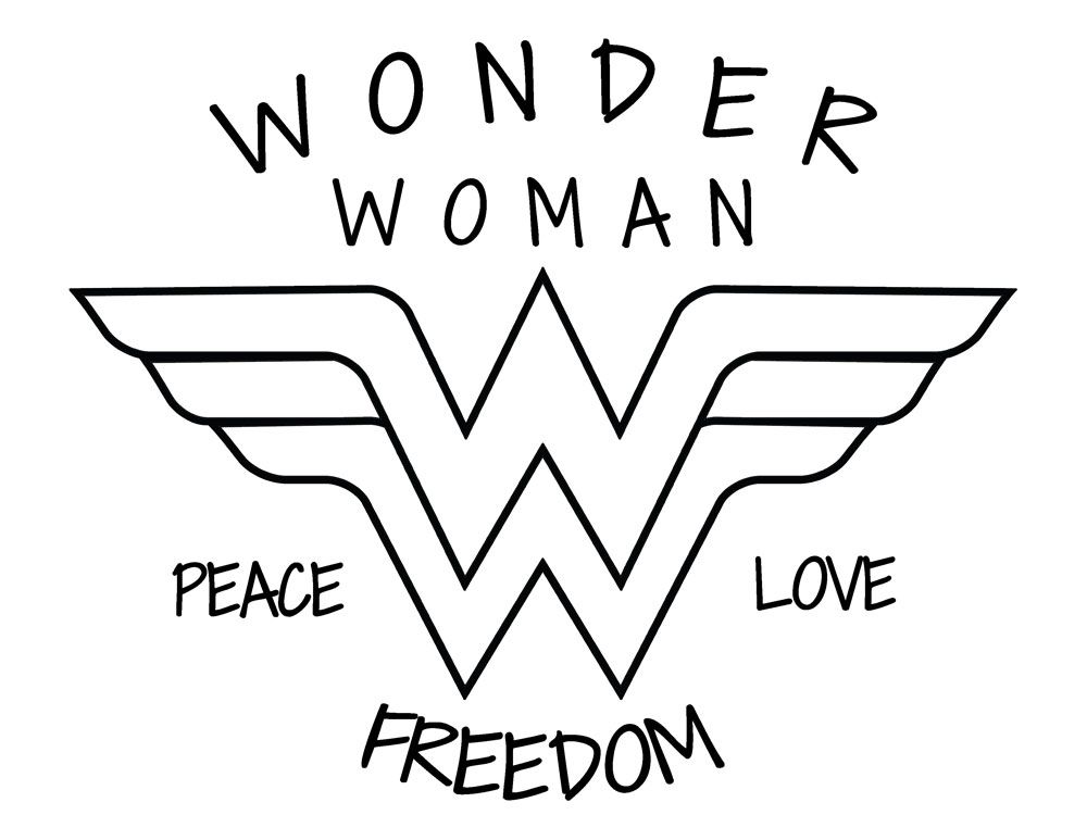 Wonder Woman Logo Stencil Amazing Adventures 1000x773 Wonder Woman Logo Stencil Amazing Adventures