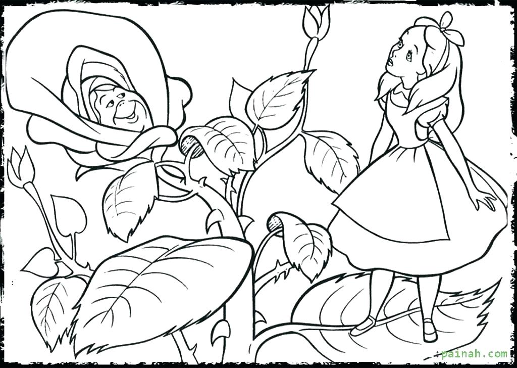 Alice In Wonderland Coloring Page In Wonderland Coloring Pages 1024x728 Alice In Wonderland Coloring Page In Wonderland Coloring Pages
